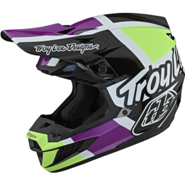 Ķivere Troy Lee Designs SE5 Composite Quattro - White/Glo Green
