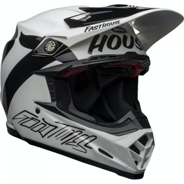 BELL ĶIVERE MOTO 9 FLEX FASTHOUSE NEWHALL WHITE/BLACK