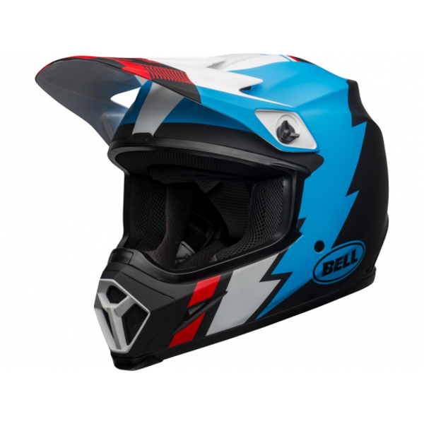 BELL ĶIVERE MX 9 MIPS STRIKE MATT WHITE/BLUE/BLACK