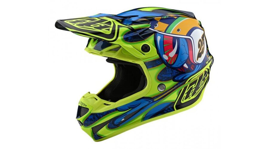 Ķivere Troy Lee Designs SE4 Composite Eyeball - Navy/Yellow