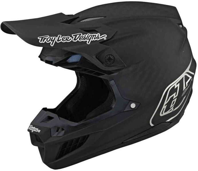 Ķivere Troy Lee Designs SE5 Carbon Stealth - Black/Chrome