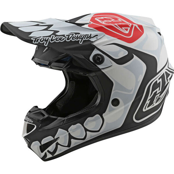 Ķivere Troy Lee Designs SE4 Composite Skully - White/Black