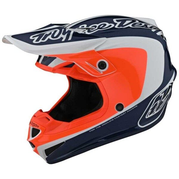 Ķivere Troy Lee Designs SE4 Polyacrylite Corsa - Navy/Orange