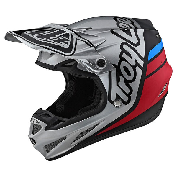 Ķivere Troy Lee Designs SE4 Composite Silhouette - Silver/Black